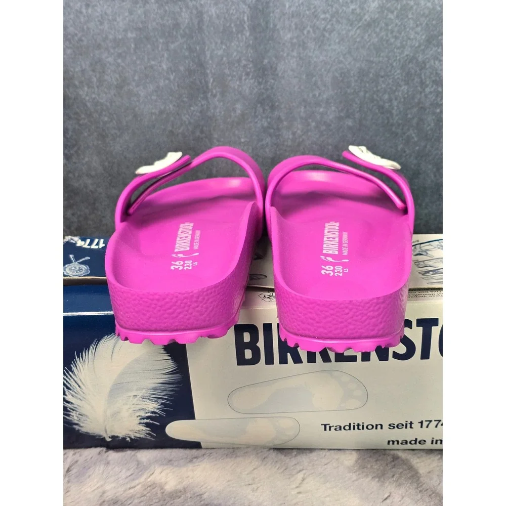 NWB Birkenstock Madrid EVA Sandals Pink Single Strap Buckle Youth EU 36 US 3-3.5